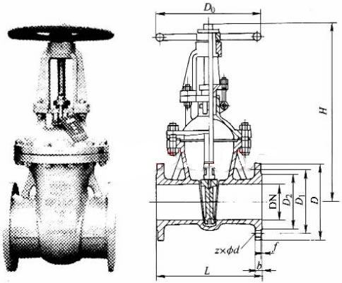 Z40W-16TiZ40W-25Ti ѺϽШʽբμṹߴʾͼ
